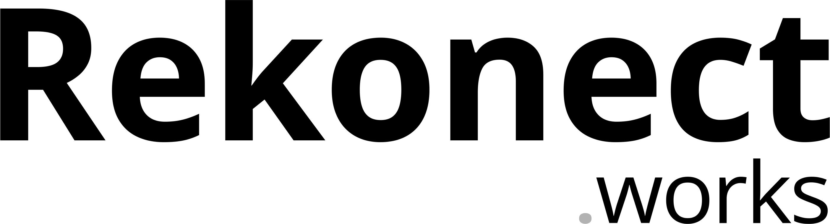 Rekonect Teknoloji Çözümleri Anonim Şirketi logo with abstract black rectangles and a small gray square